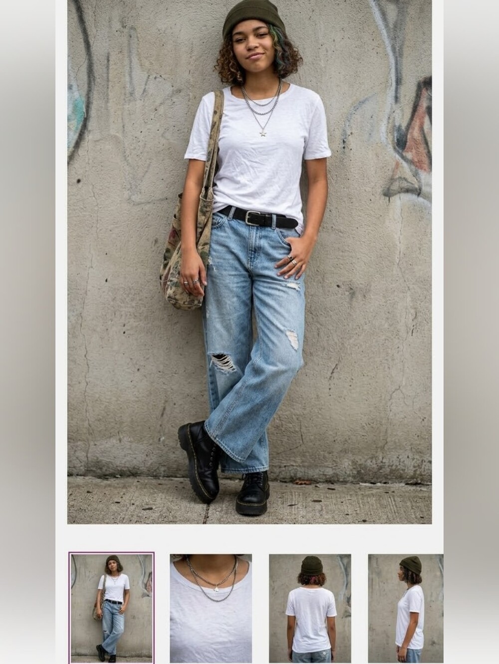 Zara White Loose Fit Short Sleeve Plain T-Shirt S